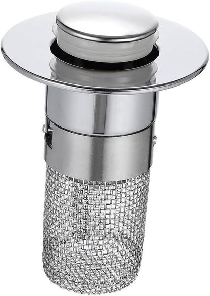 Sink Hair Filter – Removable Stainless Steel Drain Stopper with Anti-Clog Basket
