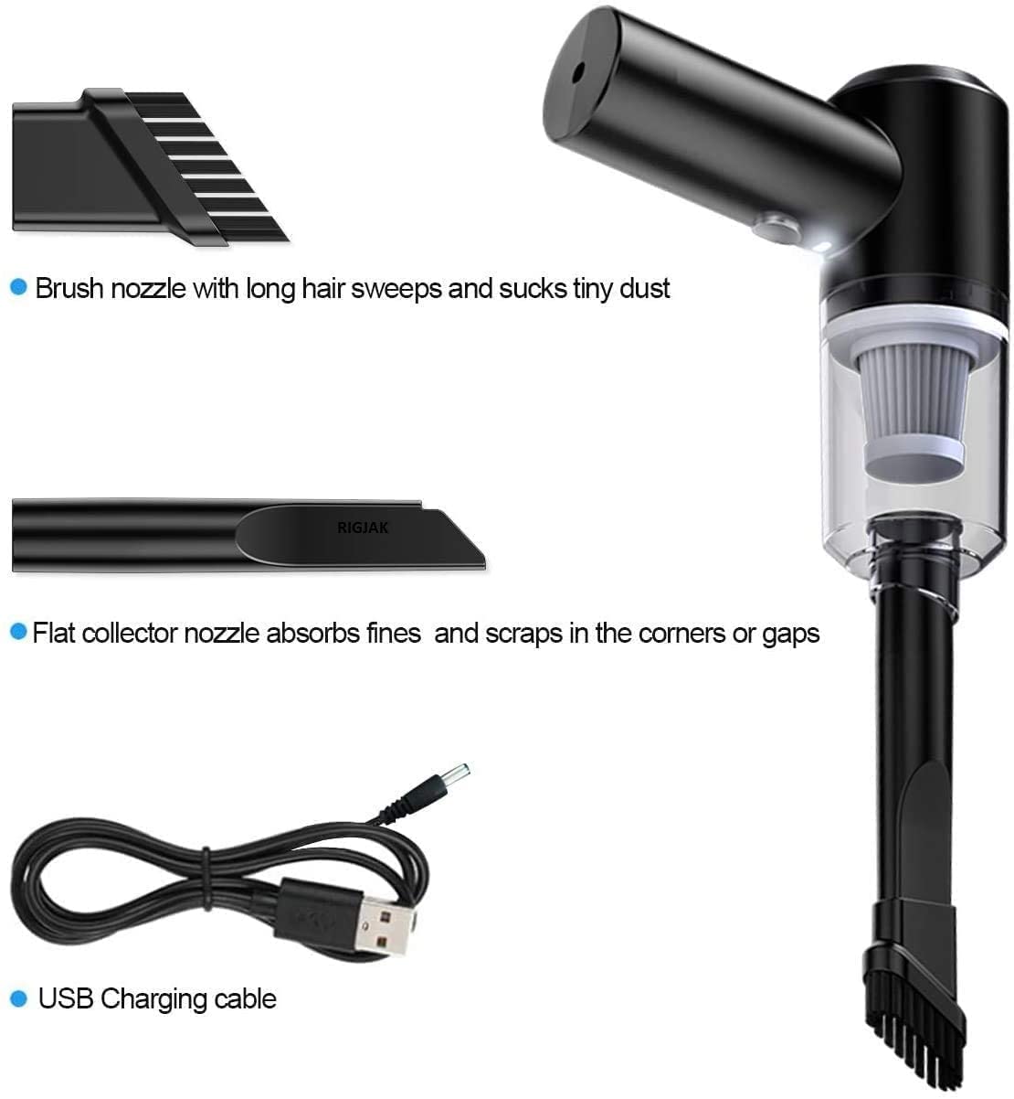 Wireless Car Vacuum Cleaner 120W – 2-in-1 Air Duster with 6000Pa Suction & HEPA Filter