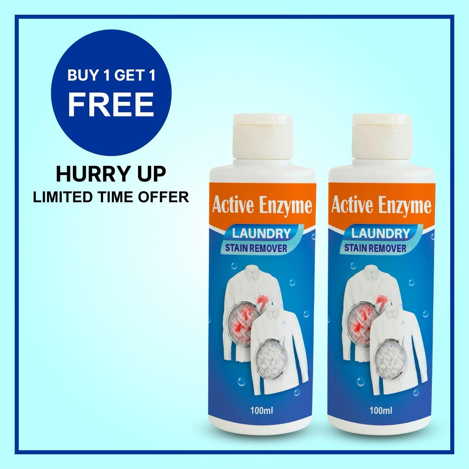Active Enzyme Laundry Stain Remover (Pack of 2) | Tough on Stains, Gentle on Fabric