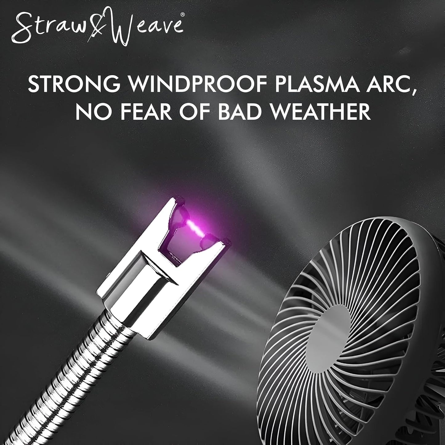 Rechargeable Electric Gas Lighter – 360° Flexible Windproof Arc Lighter with USB C-Type