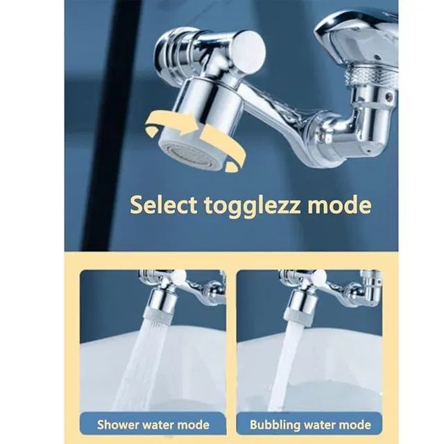 1080° Swivel Faucet Aerator – Rotatable Tap Extender with 2 Spray Modes & Splash Filter