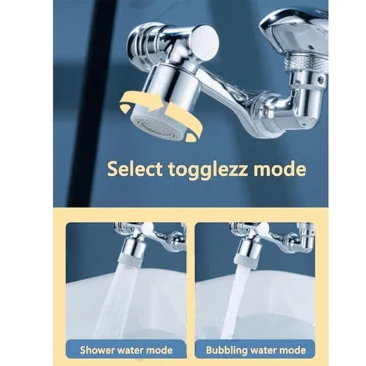 1080° Swivel Faucet Aerator – Rotatable Tap Extender with 2 Spray Modes & Splash Filter